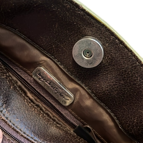 Inge Christopher Unique Vintage Brown Leather shoulder bag. - Picture 3 of 6